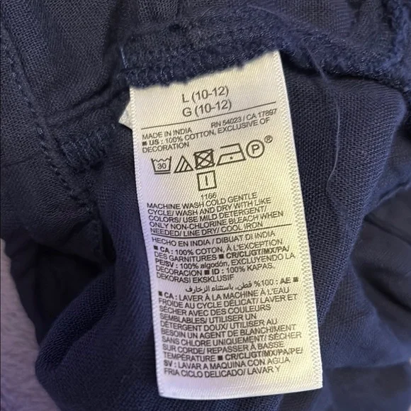 Old Navy Dark Blue Tie-Strap Romper - Picture 3 of 6